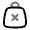 Bag Cross Icon from Solar Line Duotone Set