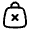 Bag Cross Icon from Solar Linear Set