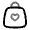 Bag Heart Icon from Solar Line Duotone Set