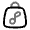 Bag Music Icon from Solar Line Duotone Set