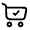 Cart Check Icon from Solar Linear Set