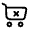 Cart Cross Icon from Solar Linear Set