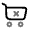 Cart Cross Icon from Solar Line Duotone Set