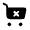 Cart Cross Icon from Solar Bold Set