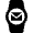 Smart Watch Circle Mail Icon from Nova Solid Set