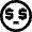 Emoji Dollar Eye Icon from Nova Line Set