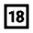 18 Up Rating Icon from Sharp Line - Material Pro Set