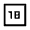 18 Up Rating Icon from Sharp Line - Material Symbols Set
