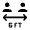6 Ft Apart Fill Icon from Rounded Fill - Material Symbols Set