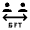 6 Ft Apart Fill Icon from Sharp Fill - Material Symbols Set