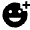 Add Reaction Fill Icon from Sharp Fill - Material Symbols Set