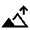 Altitude Icon from Sharp Line - Material Symbols Set