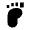 Barefoot Fill Icon from Sharp Fill - Material Pro Set