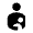 Breastfeeding Fill Icon from Sharp Fill - Material Symbols Set
