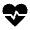 Cardiology Fill Icon from Outlined Fill - Material Symbols Set