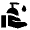 Clean Hands Fill Icon from Outlined Fill - Material Symbols Set