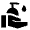 Clean Hands Fill Icon from Sharp Fill - Material Symbols Set