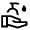 Clean Hands Icon from Sharp Line - Material Symbols Set