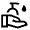 Clean Hands Icon from Outlined Line - Material Symbols Set