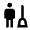 Cleaning Room Icon from Outlined Line - Material Pro Set