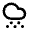 Cloudy Snowing Icon from Outlined Line - Material Pro Set