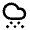 Cloudy Snowing Icon from Sharp Line - Material Pro Set