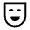 Comedy Mask Icon from Sharp Line - Material Symbols Set