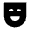 Comedy Mask Fill Icon from Outlined Fill - Material Symbols Set