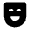 Comedy Mask Fill Icon from Rounded Fill - Material Symbols Set