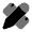 Ruler Cross Pen Icon from Solar Bold Duotone Set