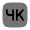 4K Icon from Solar Bold Duotone Set