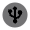 USB Circle Icon from Solar Bold Duotone Set