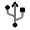 USB Icon from Solar Bold Duotone Set
