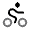 Bicycling Round Icon from Solar Bold Duotone Set