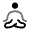 Meditation Round Icon from Solar Bold Duotone Set