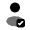 User Check Rounded Icon from Solar Bold Duotone Set