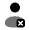 User Cross Icon from Solar Bold Duotone Set