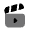 Clapperboard Open Play Icon from Solar Bold Duotone Set