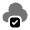 Cloud Check Icon from Solar Bold Duotone Set