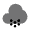 Cloud Snowfall Minimalistic Icon from Solar Bold Duotone Set