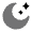 Moon Stars Icon from Solar Bold Duotone Set