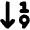 Arrow Down 1 9 Icon from Font Awesome Solid Set