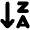 Arrow Down Z A Icon from Font Awesome Solid Set
