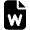 File Word Icon from Font Awesome Solid Set