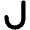 J Icon from Font Awesome Solid Set