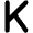 K Icon from Font Awesome Solid Set