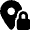 Location Pin Lock Icon from Font Awesome Solid Set