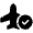 Plane Circle Check Icon from Font Awesome Solid Set