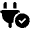 Plug Circle Check Icon from Font Awesome Solid Set