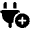 Plug Circle Plus Icon from Font Awesome Solid Set